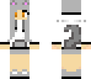 cute cat girl grey