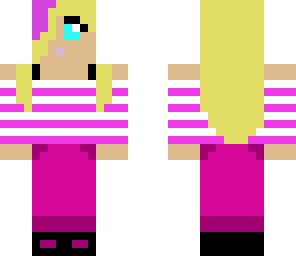 girl with pink streak