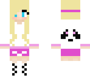 blonde panda girl