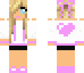 pretty girl with pink heart