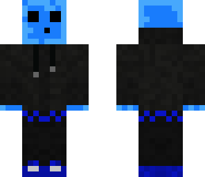 blue slime with a hoodie