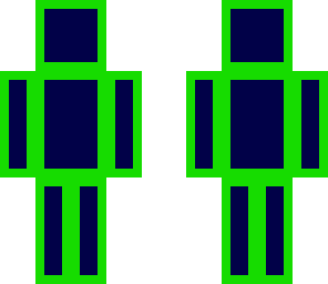green and navy box man