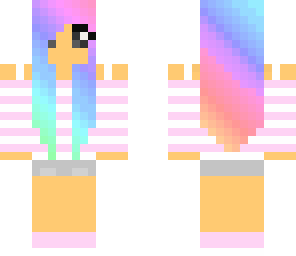 so cute rainbow hair