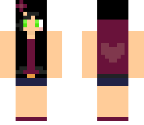 edited black haired skin