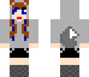 cool wolf hoodie girl