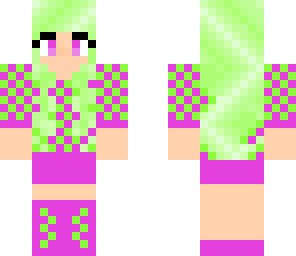 green and pink