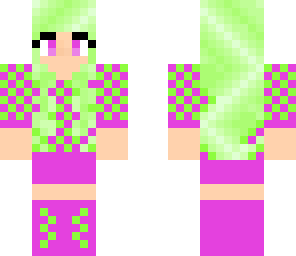 green and pink girl edited