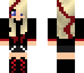 red goth girl