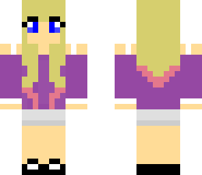 curly blonde and pink hair girl