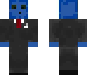 blue slime in suit