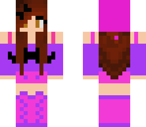 pink and purple mustache girl