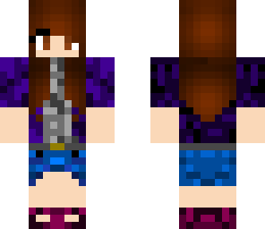 purple shirt girl skin