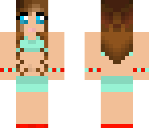 girl in turquoise bikini