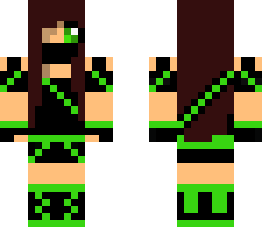 lime ninja girl brunette