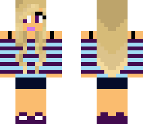 purple and blue girl