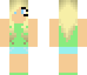 mint green gamer girl