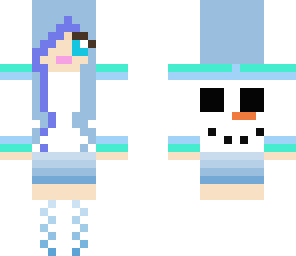 pretty snow man girl