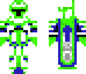 blue and green king