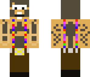 hairy guy -rainbow suspenders