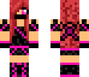 redheaded hot pink ninja girl