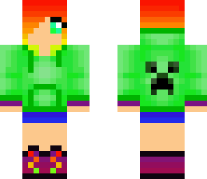 girl with creeper hoodie