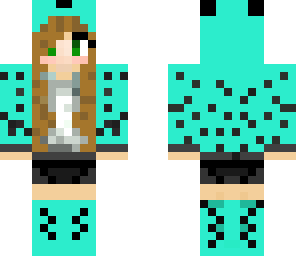 edited aqua creeper girl