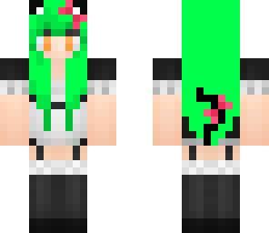 lime green kitty maid