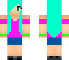 blue haired girl
