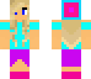 pink and blue girl
