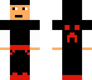 teen with a red creeper hoodie
