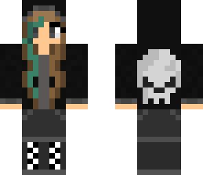 emo skull girl