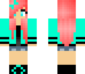 mint green girl