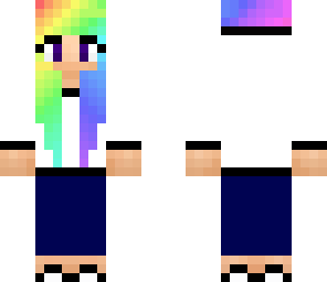 rainbow girl with hoodie