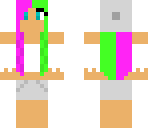 pink and green girl