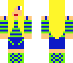 green blue girl
