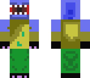blue dinosaur with clothing