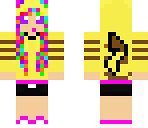 rainbow pikachu girl