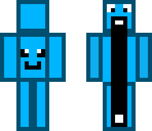 light and dark blue shouter