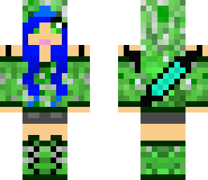 creeper girl blue