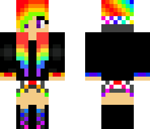 rainbow dj girl