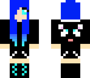 blue aqua panda girl