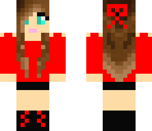 girl in black and red