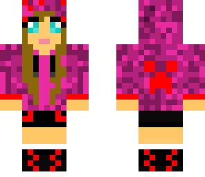 pink and red creeper girl