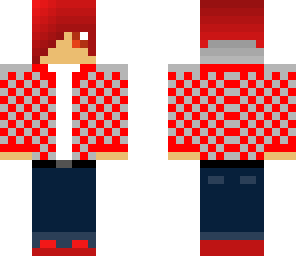 guy in red plaid