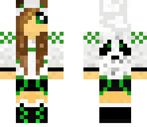 green panda girl