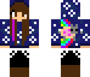 nyan cat hoodie with magenta hightlight