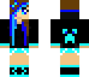 epic blue creeper girl edited