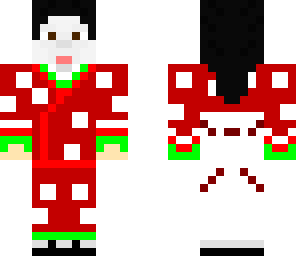 red royal japanese woman