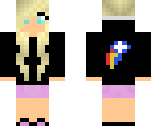 rainbow hoodie girl
