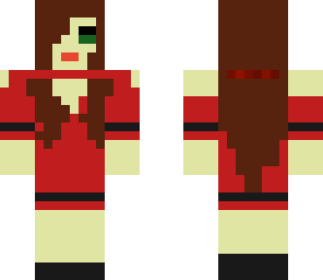 girl in red dress